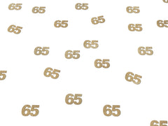 65th Birthday Decorations, Glitter Paper 65 Confetti, 65 & Fabulous Decor, Party Supplies Sixty Five Man Woman, Gold, Rose Gold, Anniversary - Pretty Day