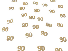 90th Birthday Decorations, Glitter Paper 90 Confetti, 90  Decor, Party Supplies Nintieth Ninety Man Woman, Gold, Rose Gold, Anniversary