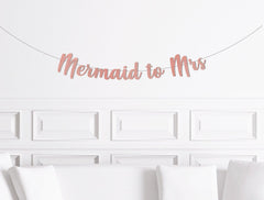 Mermaid Theme Bachelorette Party Decorations, Mermaid to Mrs Banner Sign, Decor Last Splash, Traiding my Tail for a Veil - Pretty Day