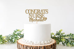Nurse Graduation Cake Topper, Nursing School Grad Decorations,  Congrats Congratulations Nurse Decor, RN LPN - Pretty Day