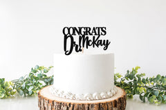 Congrats Doctor Cake Topper, Doctorate Graduation Party Decorations, Doctoral Grad Party Decor, 2024 Dr, College University - Pretty Day