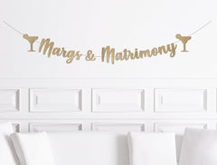 Margs & Matrimony Bachelorette Decorations, Margarita Bach Banner, Fiesta Theme Bachelorette Decor, Tropical Bachelorette Mexico - Pretty Day