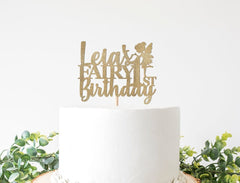 Custom Fairy 1st Birthday Decor, Personalized Fairy First Birthday Decorations, Fairy Name Cake Topper, Cake Sign, Fairtytale Party Supplies - Pretty Day