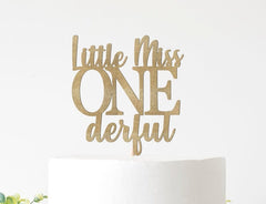 Little Miss Onederful Cake Topper, Miss Wonderful First Birthday Party, Girls 1st Birthday Decorations, Decor, Cake Smash Theme - Pretty Day