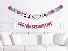 Custom Glitter Friendship Bracelet Party Banner, Taylor Friend Ship Themed Decor, Decorations, Tour Party Supplies,  Teen Eras Name Bead - Pretty Day