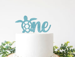 ONEder the Sea Cake Topper, Under the Sea 1st Party Decorations, Ocean Themed First Birthday, Turtle 1st Birthday Party Supplies Boy - Pretty Day