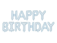 Matte Blue Happy Birthday Foil Air Fill Balloon - Pretty Day