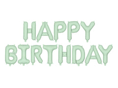 Matte Green Happy Birthday Foil Air Fill Balloon - Pretty Day