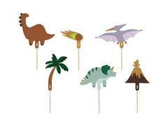 Dinosaur Cake Toppers 6pk. - Pretty Day