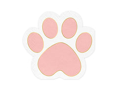 Pink Kitten Paws Napkin 12pk. - Pretty Day