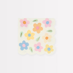Happy Flowers Small Napkins (x 16) - Pretty Day