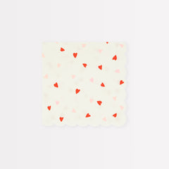 Heart Pattern Small Napkins (x 16) S1108 - Pretty Day