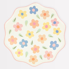 Happy Flowers Dinner Plates (x 8) S9173 - Pretty Day