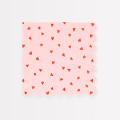 Heart Pattern Large Napkins (x 16) - Pretty Day