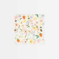 Elegant Floral Small Napkins (x 16)  S3153 - Pretty Day
