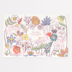 Butterflies & Flowers Coloring Placemats 8pk.