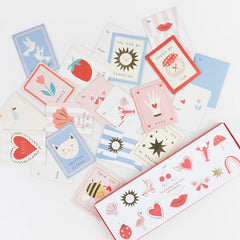 Kids Valentine Note & Sticker Set 24pk. - Pretty Day