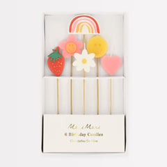 Happy Icon Candles 6pk.