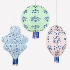 Meri Meri Vintage Botanical Lanterns 3pk.