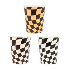 Halloween Checker Cups (x 8) - Pretty Day