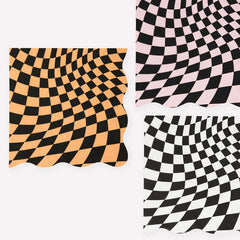 Halloween Checker Large Napkins (x 16) - Pretty Day