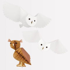 Halloween Honeycomb Owl Decorations (x 3) - Pretty Day