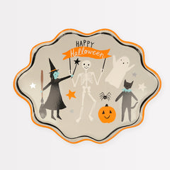 Happy Halloween Paper Plates (x 8) - Pretty Day