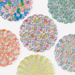 Meri Meri x Liberty Garden Reusable Large Plate 6pk.