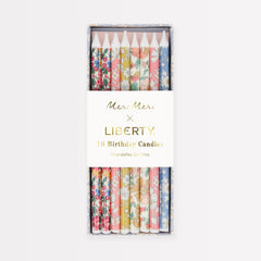 Meri Meri x Liberty Mixed Print Party Candles 16pk. - Pretty Day