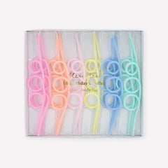 Pastel Loopy Candles 16pk.