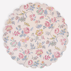 Pink Chintz Floral Plates Large 8pk.
