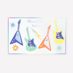 Electric Guitar Temporary Tattoos