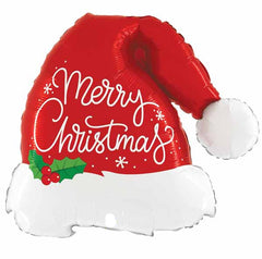 Christmas Santa Hat Jumbo Foil Balloon 27" - Pretty Day