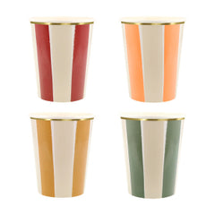 Fall Stripe Cups 8pk. - Pretty Day