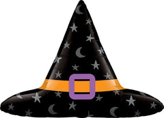 Witch Hat Moons and Stars Halloween Jumbo Foil Balloon JL23 S3111 - Pretty Day
