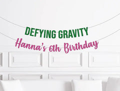 Defying Gravity Custom Girl's Birthday Banner - Pretty Day