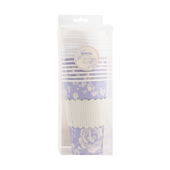 My Mind’s Eye - PLTG202 - Blue Pinstripe Floral To-Go Cup - Pretty Day
