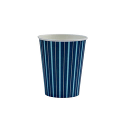 Navy Blue Fine Stripes Paper Cups (Set of 8) - Pretty Day
