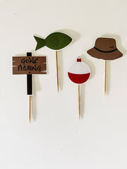 Fishing Cupcake Toppers - Pretty Day