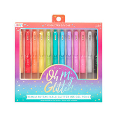 Oh My Glitter! Retractable Glitter Gel Pens - Set of 12 S2084 - Pretty Day