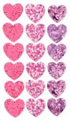 Pastel Glitter Heart Stickers - Pretty Day