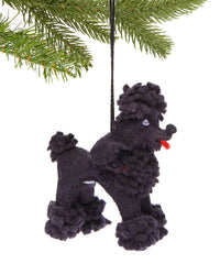 Black Poodle Ornament - Pretty Day