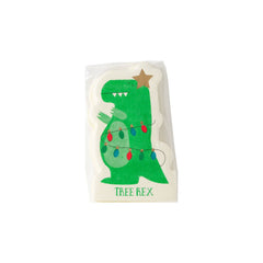PRESALE CHRISTMAS SHIPPING MID OCTOBER - PLTS353M - Foild Tree Rex Shaped Guest Napkin - Pretty Day