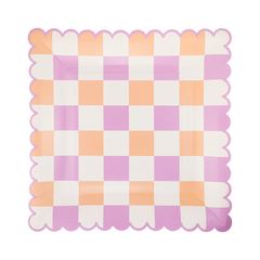 My Mind’s Eye - PLPL258 - Retro Spring Check Paper Plate - Pretty Day