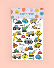 Petit Fetti - Truck Foil Kids Temporary Tattoos, Bday Party, Activity - Pretty Day