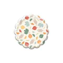 My Mind’s Eye - PLTS378D - Scattered Leaves Paper Plates - Pretty Day