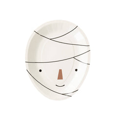 PREORDER SHIPPING 8/1-8/8 - MON1041 -  Frank & Mummy Mummy Shaped Paper Plate - Pretty Day
