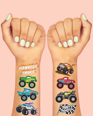 Monster Truck Tats - 42 foil temporary tattoos - Pretty Day