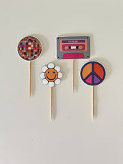 Groovy Cupcake Toppers - Pretty Day