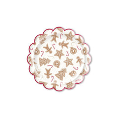 PLTS392A - Cream Gingerbread Cookie Paper Plate - Pretty Day